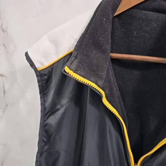 PITTSBURGH Steelers Vest Mens Medium NFL Reversible Jacket Fleece Windbreaker - Picture 2 of 10